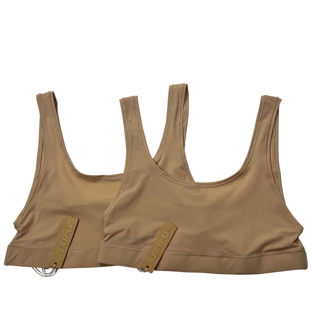 SKIMS Jelly Sheer Scoop Neck Bralette Lot of 2 Clay Extra Small - Picture 10 of 10